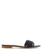 Matchesfashion.com Malone Souliers - Demi Nappa-leather Slides - Womens - Navy