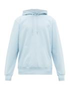 Matchesfashion.com Helmut Lang - Alien Logo Embroidered Cotton Hooded Sweatshirt - Mens - Blue