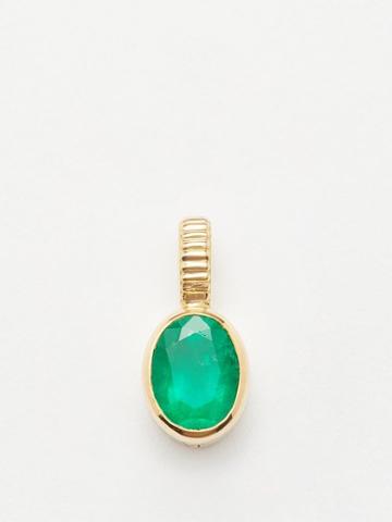 Viltier - Emerald & 18kt Gold Pendant - Mens - Yellow Gold
