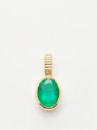 Viltier - Emerald & 18kt Gold Pendant - Mens - Yellow Gold