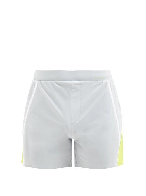 Falke Ess - Contrast-panel Running Shorts - Mens - Grey