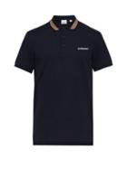 Matchesfashion.com Burberry - Icon Stripe Cotton Piqu Polo Shirt - Mens - Navy