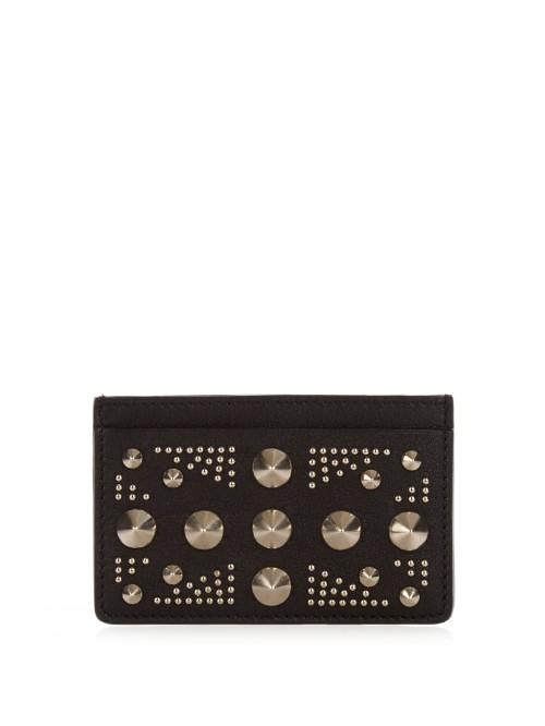 Alexander Mcqueen Studded Leather Cardholder