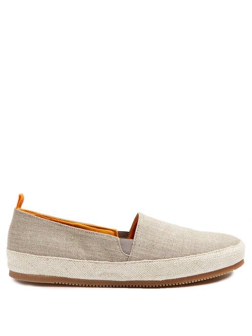 Matchesfashion.com Mulo - Linen Espadrilles - Mens - Beige