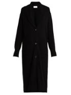 Matchesfashion.com Allude - Long Wool And Cashmere Blend Cardigan - Womens - Black