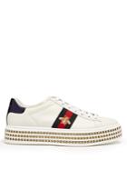 Gucci New Ace Crystal-embellished Leather Trainers