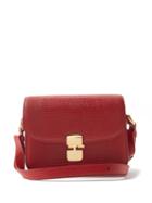 A.p.c. - Grace Lizard-effect Leather Shoulder Bag - Womens - Red
