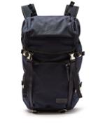 Matchesfashion.com Master-piece - Lightning Leather Trim Backpack - Mens - Navy