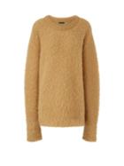 Matchesfashion.com Joseph - Round-neck Brushed-knit Sweater - Womens - Camel