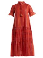 Apiece Apart Los Altos Striped Cotton-blend Dress