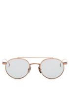 Matchesfashion.com Dita Eyewear - Journey Round Frame Sunglasses - Mens - Gold