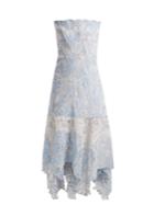 Jonathan Simkhai Strapless Floral-embroidered Lace Dress