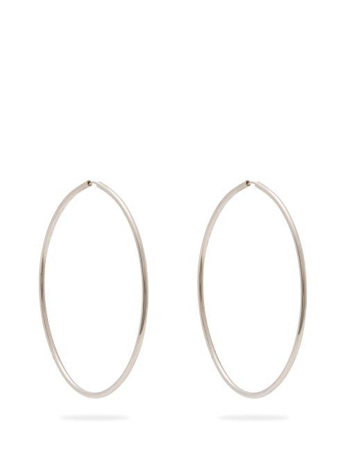 Matchesfashion.com Fay Andrada - Ovaali Large Sterling Silver Hoop Earrings - Womens - Silver