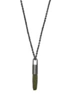 Matchesfashion.com Parts Of Four - Talisman Moldavite And Sterling Silver Necklace - Mens - Silver