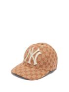 Matchesfashion.com Gucci - Ny Yankees Logo Gg Canvas Cap - Mens - Beige