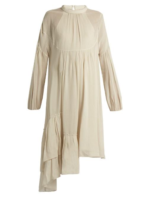Tibi Ruffled Asymmetric-hem Dress