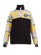 Matchesfashion.com Eye/loewe/nature - Eln Camouflage-print Logo-patch Fleece Jacket - Mens - Multi