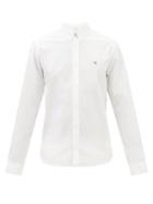 Maison Kitsun - Fox Head-embroidered Cotton-poplin Shirt - Mens - White