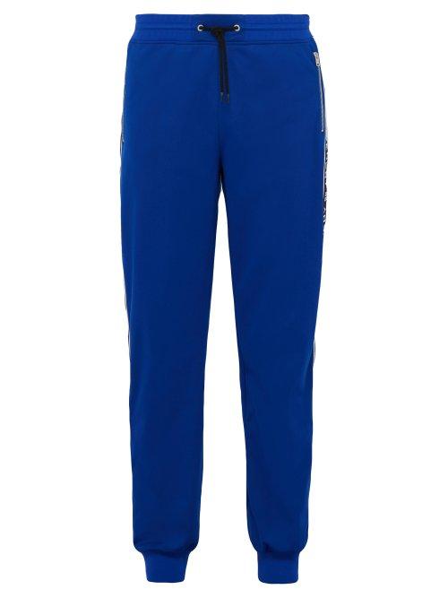 Matchesfashion.com Givenchy - Mid Rise Logo Jacquard Track Pants - Mens - Blue