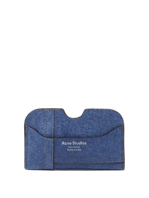 Acne Studios - Elmas Patchwork Denim Cardholder - Womens - Blue