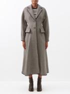 Molly Goddard - Abertha Lace-trimmed Wool-herringbone Coat - Womens - White Black