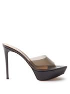 Gianvito Rossi - Betty Pvc And Leather Platform Mules - Womens - Black