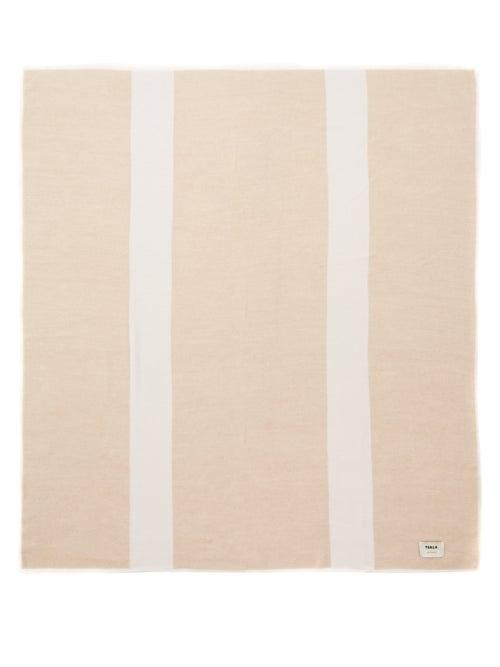 Matchesfashion.com Tekla Fabrics - X John Pawson Trace 01 Striped Merino Wool Blanket - Cream White
