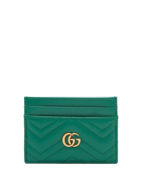Matchesfashion.com Gucci - Gg Marmont Leather Cardholder - Womens - Green