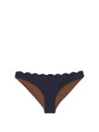 Matchesfashion.com Marysia - Santa Barbara Reversible Scalloped Bikini Briefs - Womens - Blue Multi