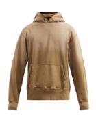 Matchesfashion.com Les Tien - Ombr Brushed-back Cotton Hooded Sweatshirt - Mens - Brown