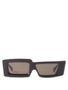 Kuboraum - Asymmetric Square Acetate Sunglasses - Mens - Black