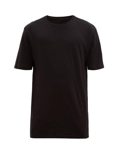 Matchesfashion.com Wardrobe. Nyc - Ribbed Neck Cotton Jersey T Shirt - Mens - Black