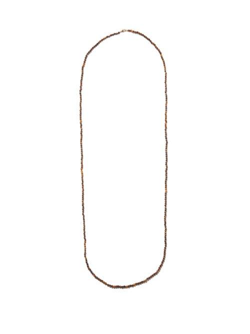 Jia Jia - Tiger's Eye & 14kt Gold Beaded Longline Necklace - Womens - Brown