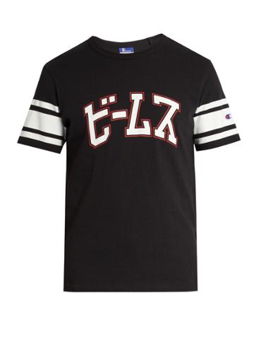 Champion X Beams Japanese-print Cotton T-shirt