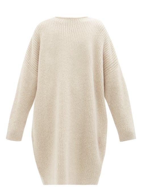 Lauren Manoogian - Dropped-shoulder Ribbed-knit Dress - Womens - Light Grey