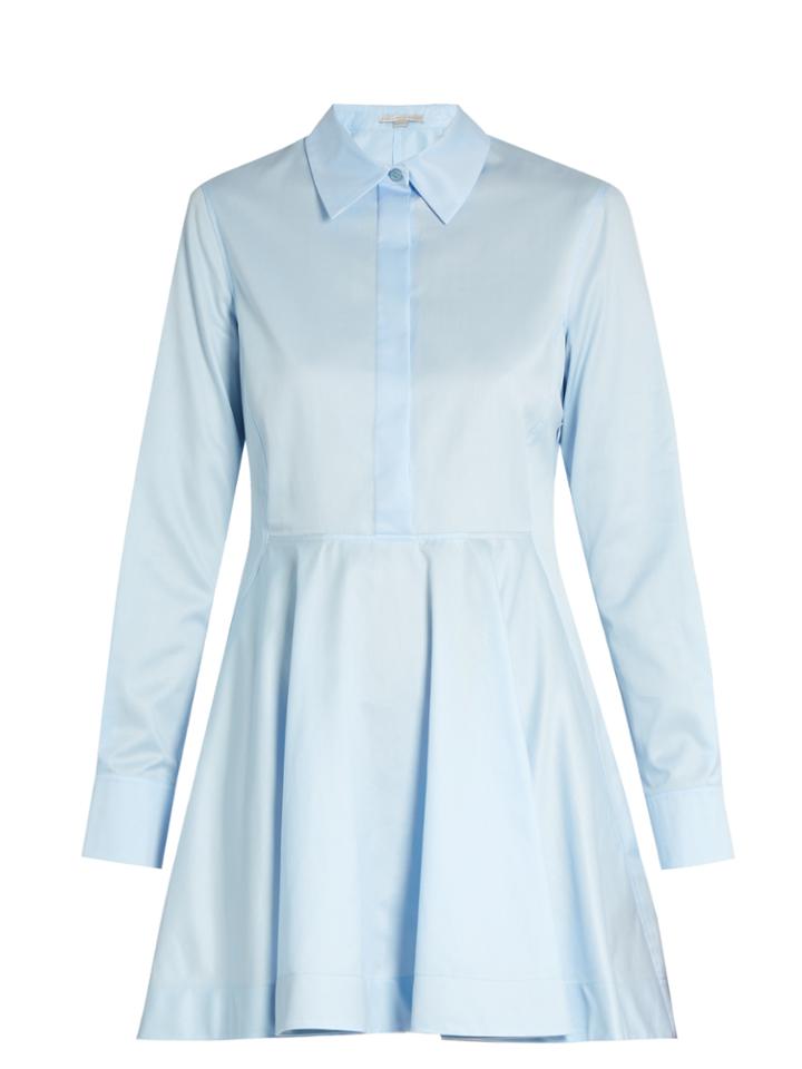 Stella Mccartney Leile Point-collar Cotton Shirtdress