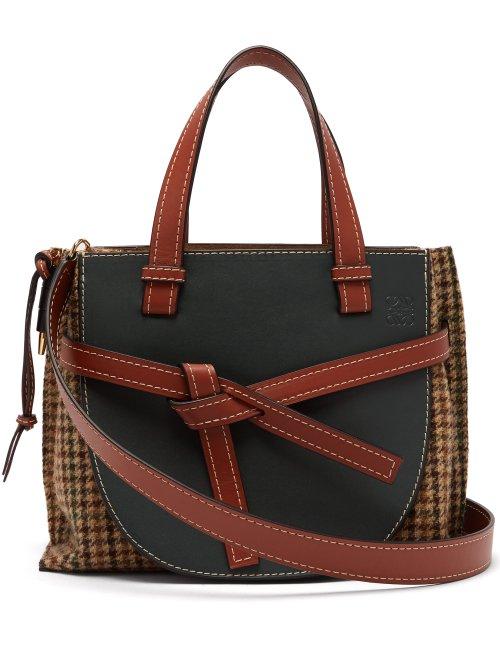 Matchesfashion.com Loewe - Gate Top Handle Leather Bag - Womens - Green Multi