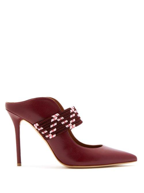 Matchesfashion.com Malone Souliers By Roy Luwolt - Mara Leather Mules - Womens - Burgundy