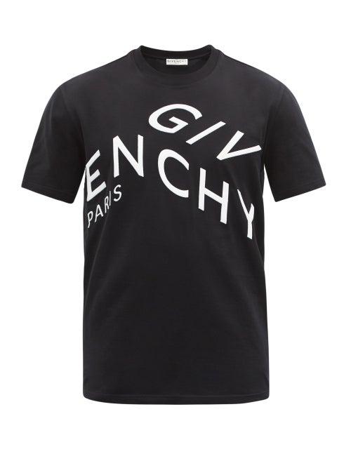 Matchesfashion.com Givenchy - Refracted-print Cotton-jersey T-shirt - Mens - Black White