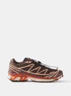 Salomon - Xt-6 Mesh And Rubber Trainers - Mens - Brown Pink