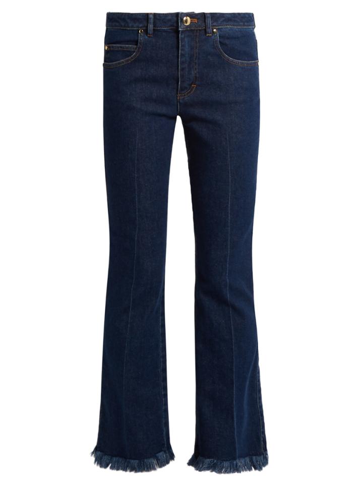 Sonia Rykiel Mid-rise Flared Cropped Jeans
