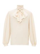 Matchesfashion.com Gucci - Lace Front Crepe Shirt - Mens - Cream