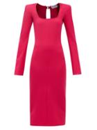 The Attico - Jules Square-neck Jersey Midi Dress - Womens - Pink