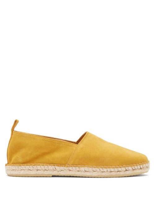 Matchesfashion.com Frescobol Carioca - Logo-embossed Suede Espadrilles - Mens - Brown