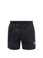 Matchesfashion.com C.p. Company - Logo-patch Garment-dyed Chrome Swim Shorts - Mens - Dark Navy