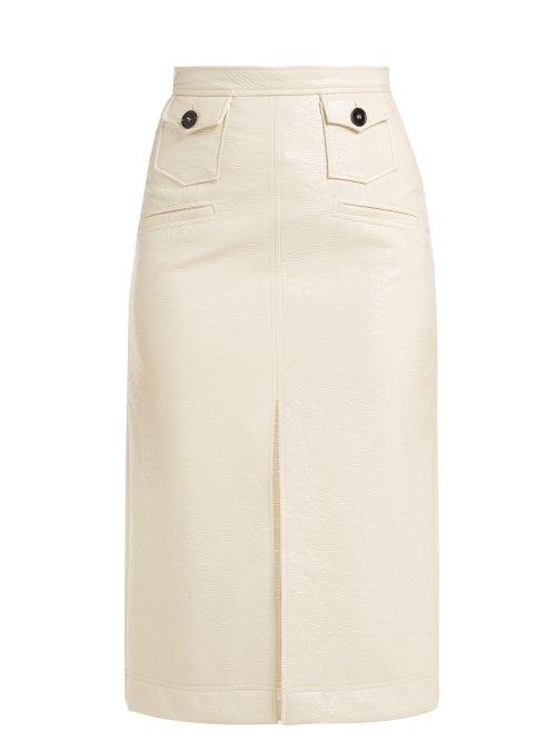 Matchesfashion.com Alexachung - Pvc Pencil Skirt - Womens - Cream