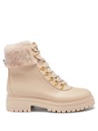 Gianvito Rossi - Alaska Shearling And Leather Boots - Womens - Beige