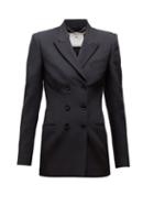 Matchesfashion.com Stella Mccartney - Double Breasted Twill Blazer - Womens - Black