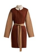 Matchesfashion.com Chlo - Belted Wool Coat - Womens - Brown Multi