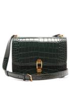 Matchesfashion.com Saint Laurent - Carre Leather Cross-body Bag - Womens - Dark Green
